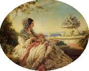 Franz Xaver Winterhalter Queen Victoria with Prince Arthur oil on canvas